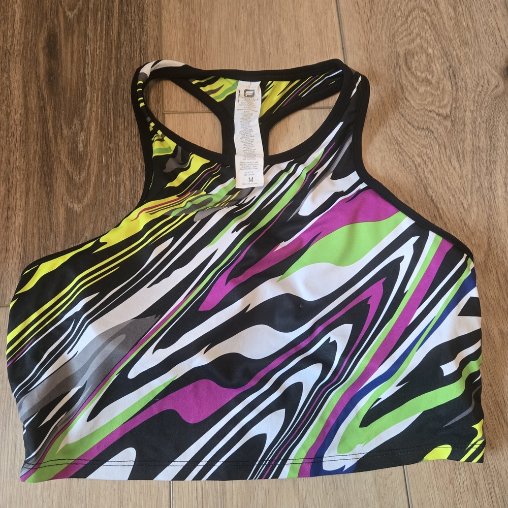 Vibrant Swirl Pattern Active Crop